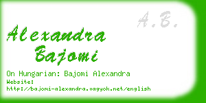 alexandra bajomi business card